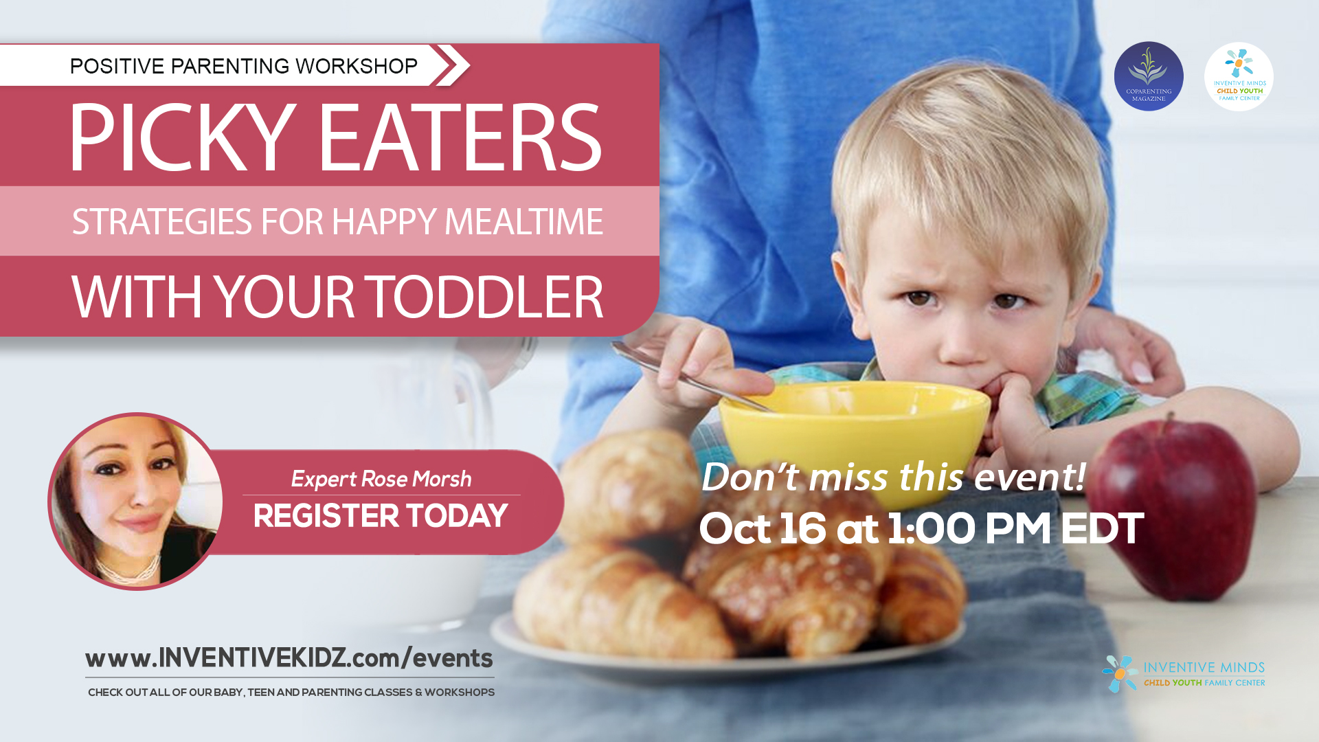 Picky Eaters: Strategies for Happy Mealtimes with Your Toddler | Inventive Minds Kidz Academy Event Featured Image